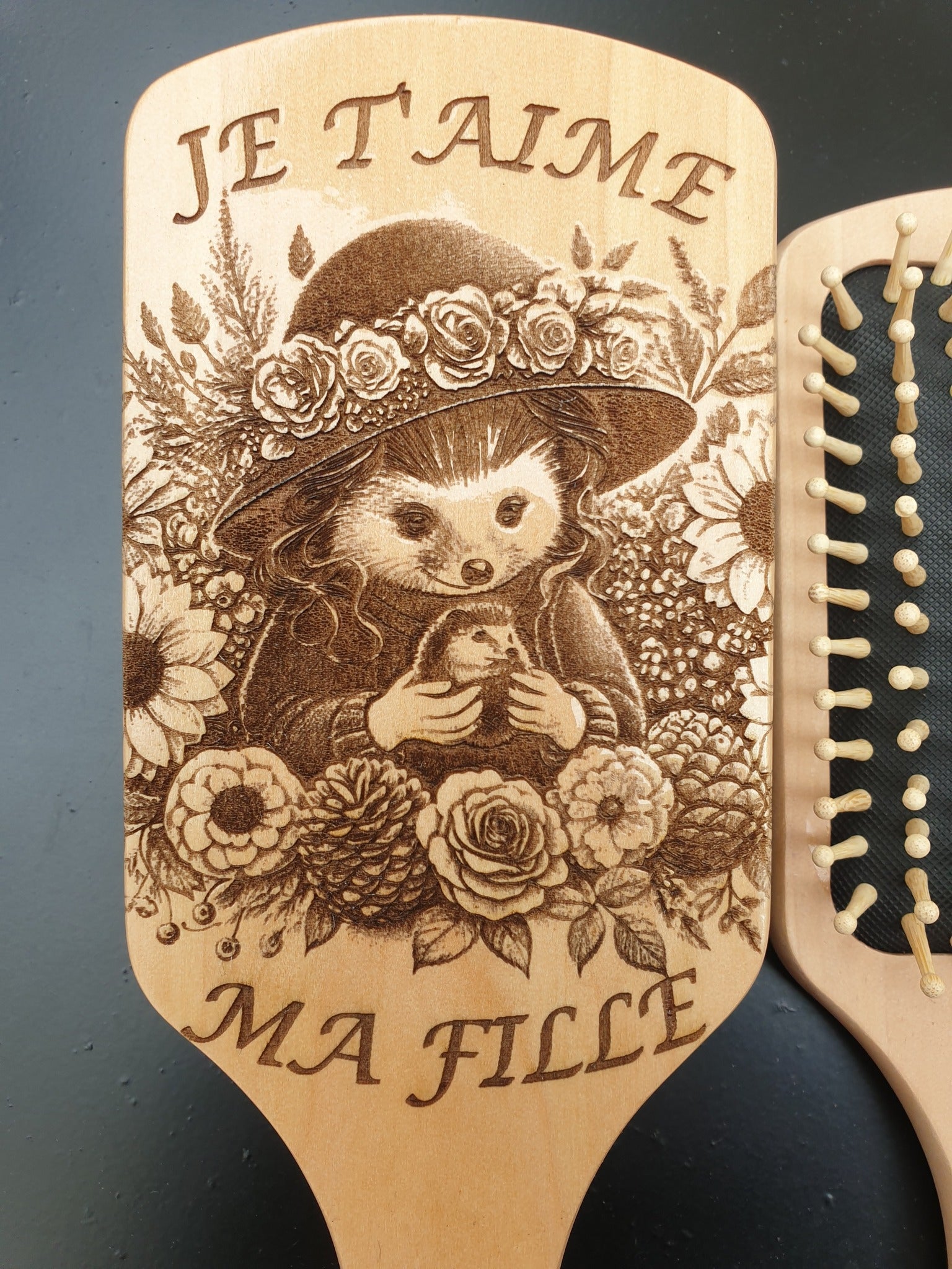 Brosse à cheveux Maman hérisson